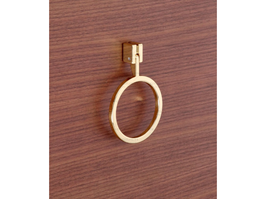 maniglia ad anello giusti.png Maniglietta Mobile 874 mm. 72x106x14 Placcato Oro | Giusti - immagine 1